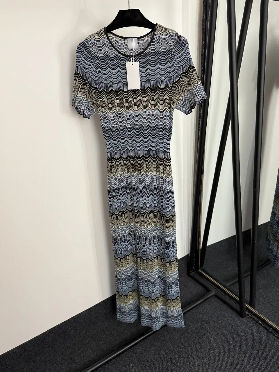 Fashion Scalloped Hems Knitted Vest High-waisted Wide-leg Trousers Delicate Metallic threads Set Boho-chic Style Beach Outfit