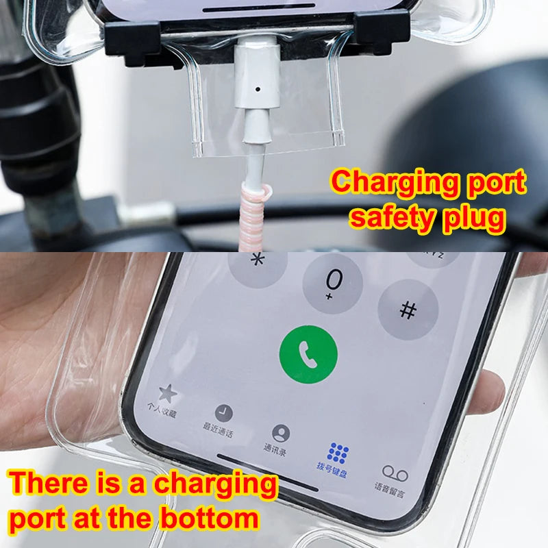 5PCS Waterproof Phone Cover Clear Case for Rider Motocycle Ridding Rainproof Phone Pouch Dry Bag Touchable Screen for Charge
