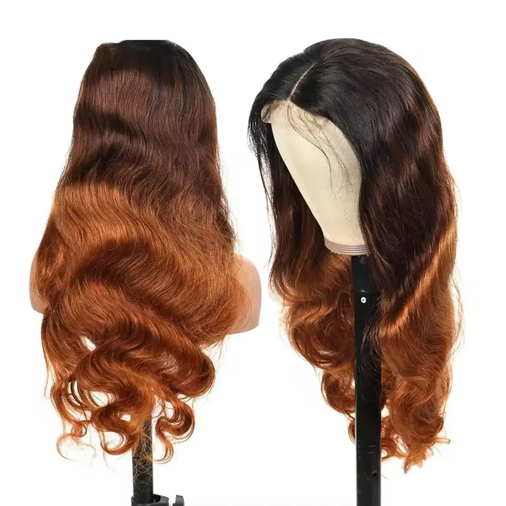 1B/4/27/30 Wig Ombre Lace Front Wig Human Hair Wig For Women Brazilian Body Wave 13X4 Blonde Lace Frontal Wig On Sale Clearance