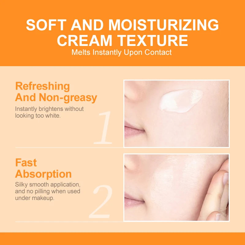AUQUEST Vitamin C Face Cream Collagen Skin Whitening Dark Spots Removal Hyaluronic Acid Facial Skin Care Products