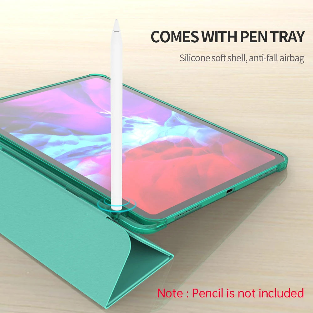 For iPad 10 10th Generation Case with Pencil Holder Silicone Back Cover For iPad Pro 11 Air 5 10 9 10 2 9th 10th Gen 2022 A2696