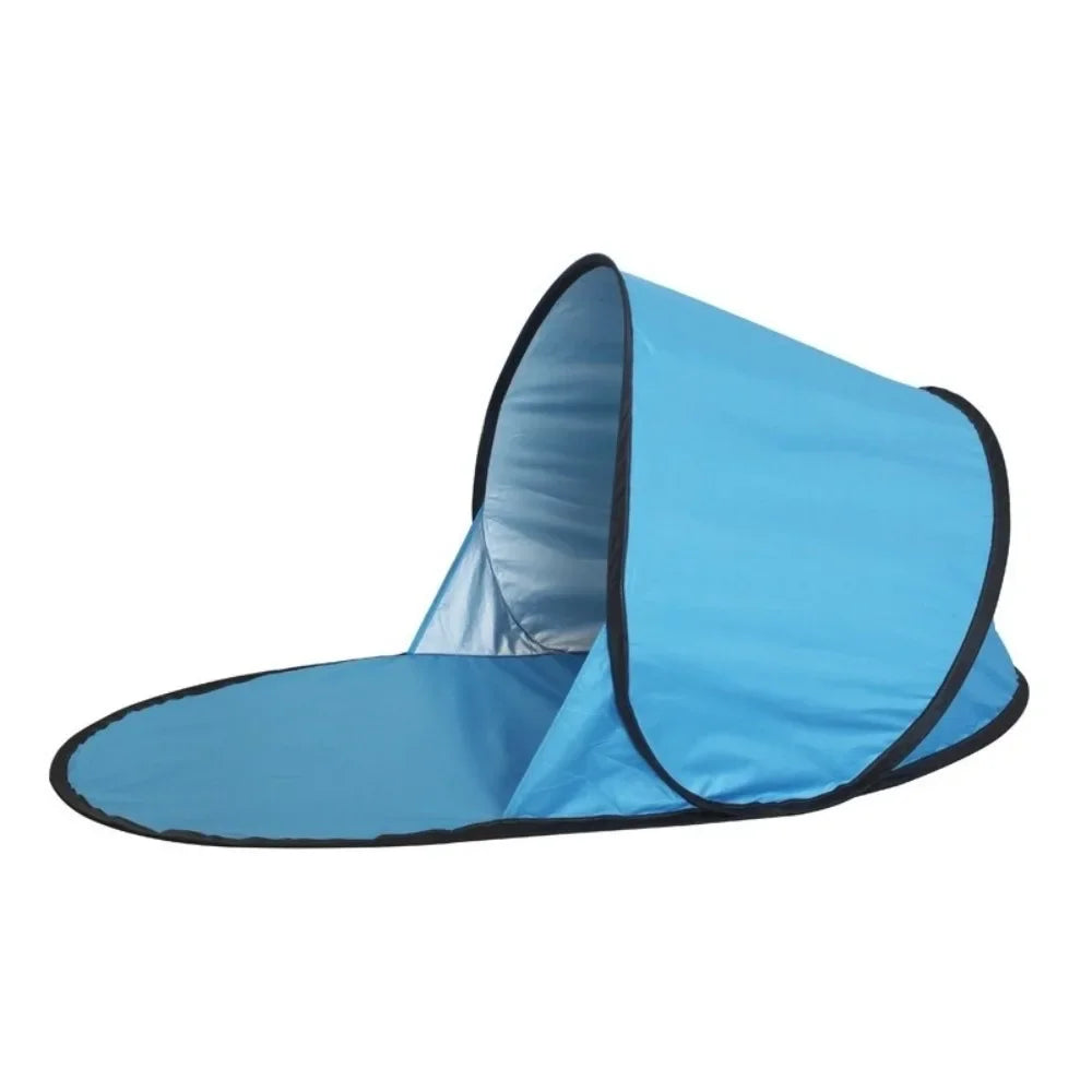 Camping Tent Silver Coated Small Folding Tent Instant Pop-up Automatic Sun Shelter Portable UV Protection Mini Beach Tent Summer