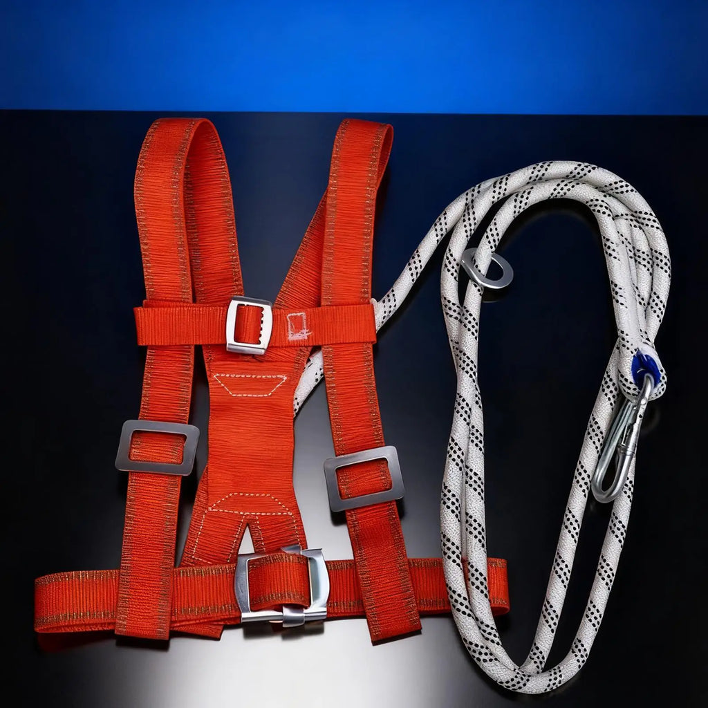 Harness for Construction Shock Absorbing Adjustable Construction Site Body Safety Harness for Men Beginners Professionals Window