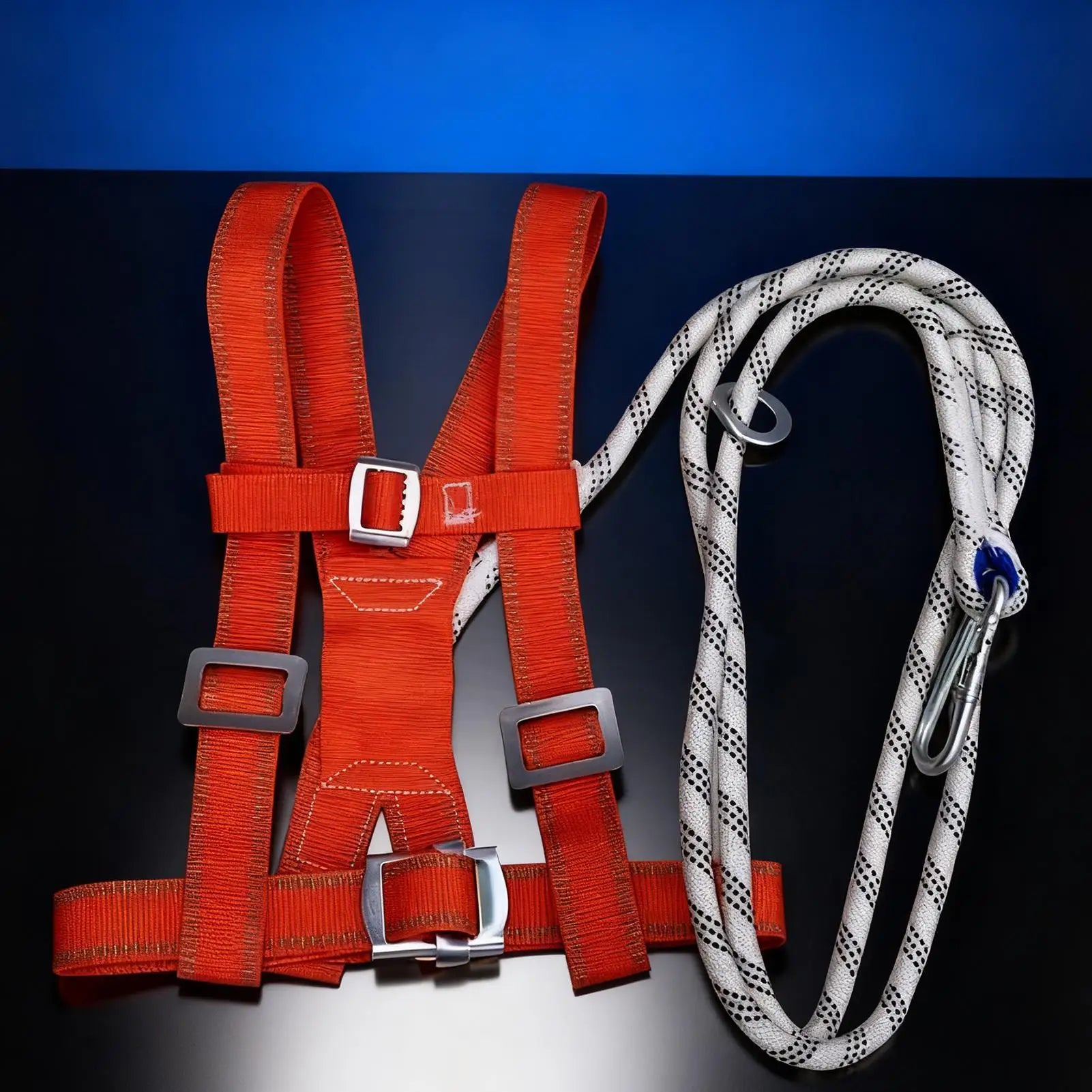 Harness for Construction Shock Absorbing Adjustable Construction Site Body Safety Harness for Men Beginners Professionals Window