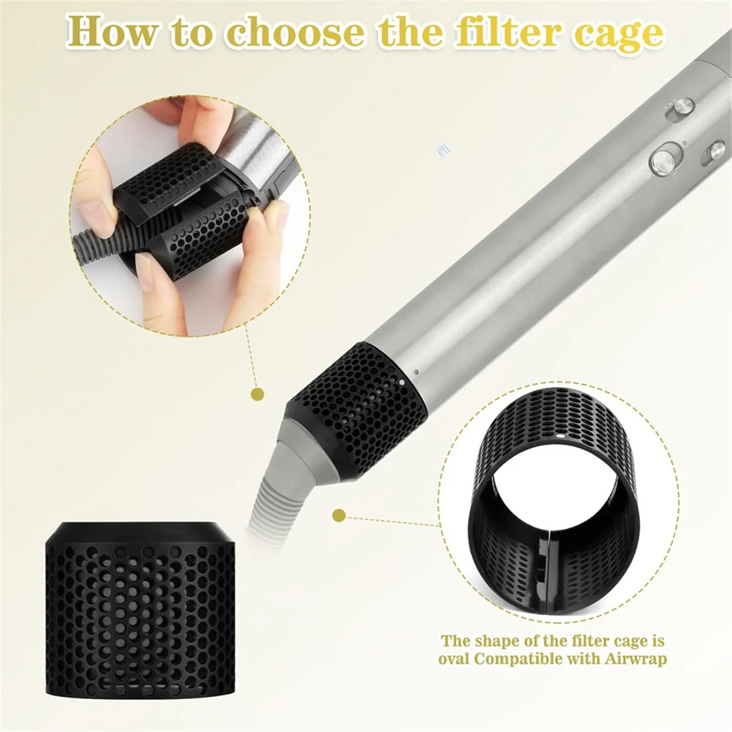 Magnetic Outer Filter Cage Cover for Dyson Airwrap HS01/HS05 Durable Replacement Attachment Hair Styler Filter