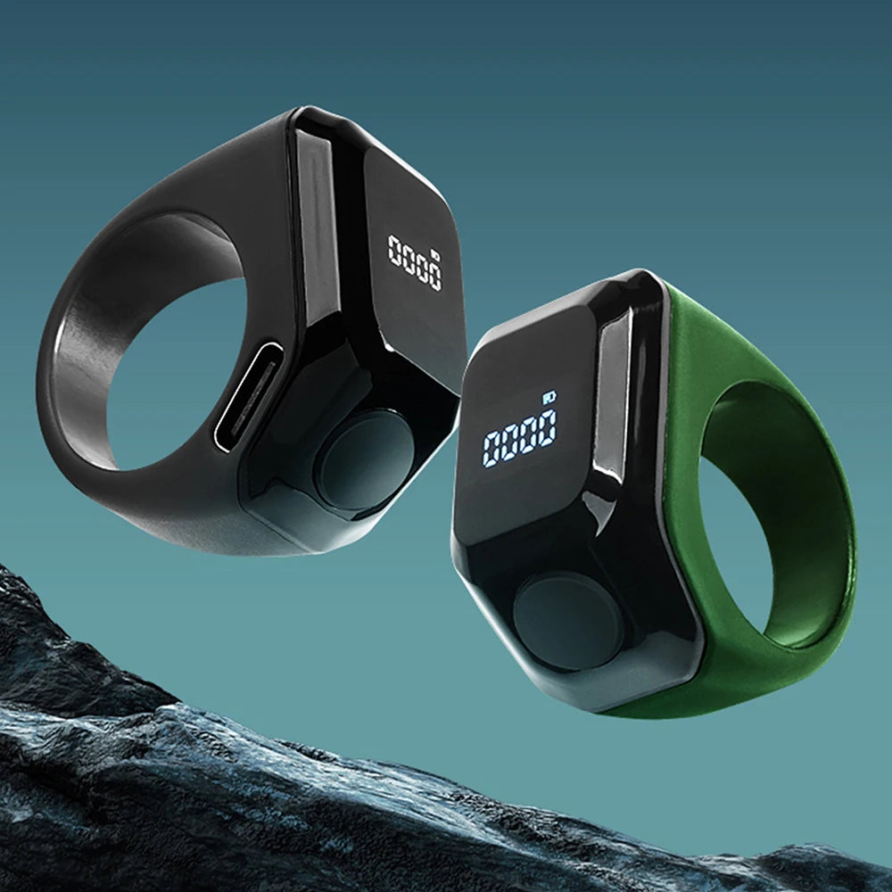 Smart APP Ring Counter Portable Digital Display Counter Bluetooth Counting Ring Time Vibration Reminder Wearable Tally Counters