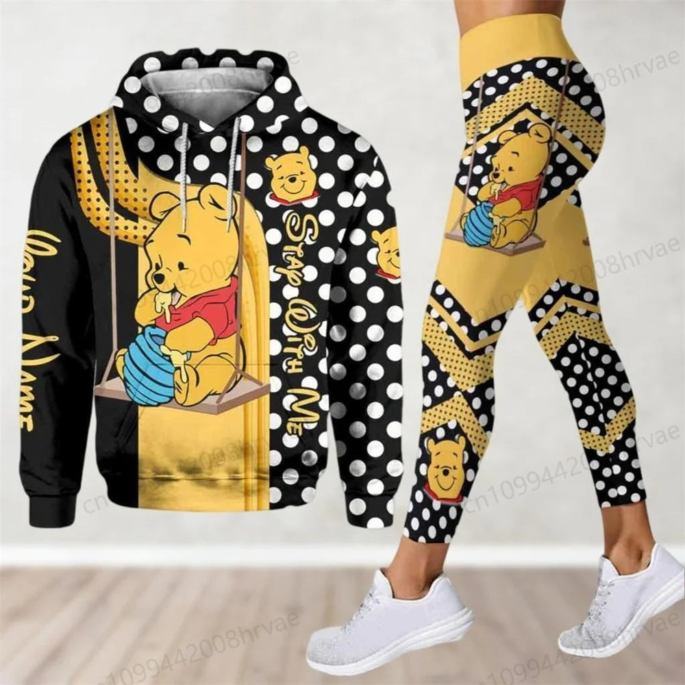 Disney Winnie the Pooh Hoodies and Leggings, Custom Winnie the Pooh 3D Printed Sweatshirts, Womens Yoga Pants Set 2025