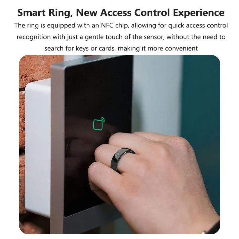 Ceramic NFC Smart Ring Womens Men Electronic Smartring 5ATM Waterproof Sports Fitness Sleep Tracker for Xiaomi Huawei Phone