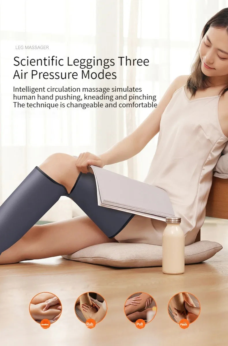 Leg And Foot Massager With Bag Circulation Sequential Air Compression Massage To Promote Blood Circulation Weight Loss Device