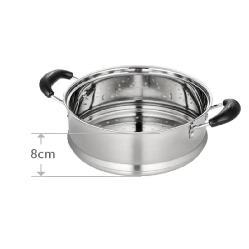 Stainless Steel pot Double Bottom Soup Pot Nonmagnetic Cooking Multi purpose Cookware Non stick Pan induction cooker used pot