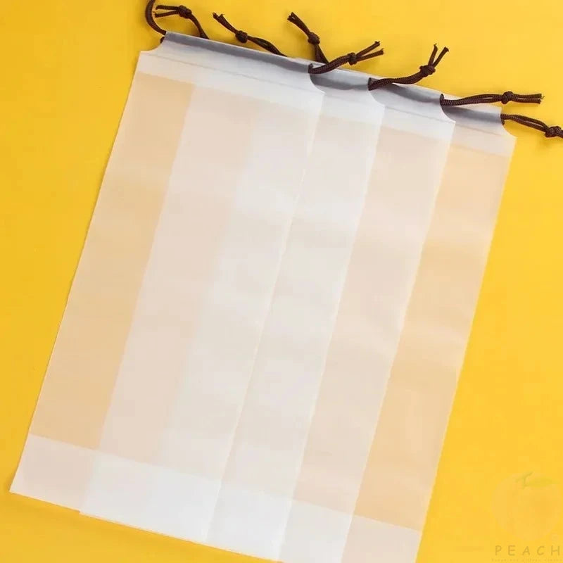 5pcs Transparent Waterproof Umbrella Storage Bag Portable Reusable Drawstring Bag Home Storage Organizer Umbrella Accessories