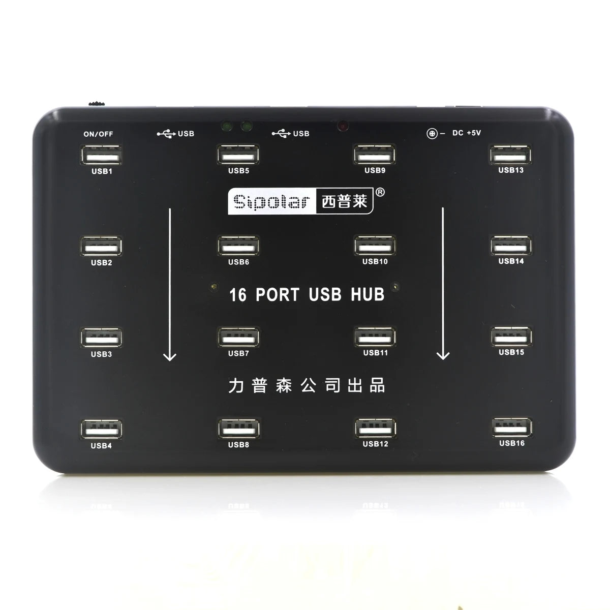 Sipolar 16 Ports USB2.0 Hub Bluk USB Duplicator for 16 TF SD Card Reader U-disk Data Test Batch Copy with 5V 3A Power Adapter