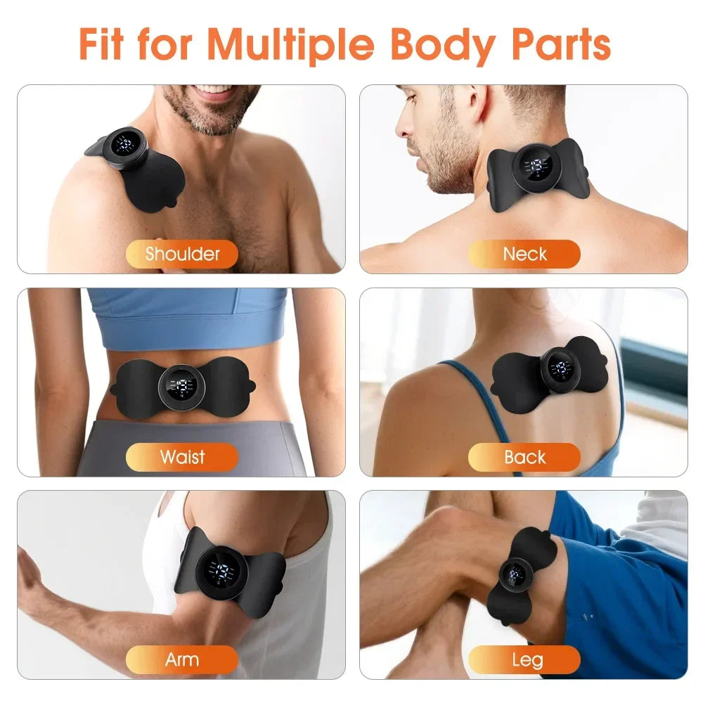 Multi functional full body universal heating massager EMS pulse digital display screen massager 6-speed 19 gear massage patch