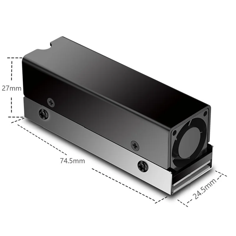 M.2 SSD NVMe Heat Sink M2 2280 Solid State Disk Air Circulation Radiator with Fan Aluminum Heatsink Thermal Pad Cooler