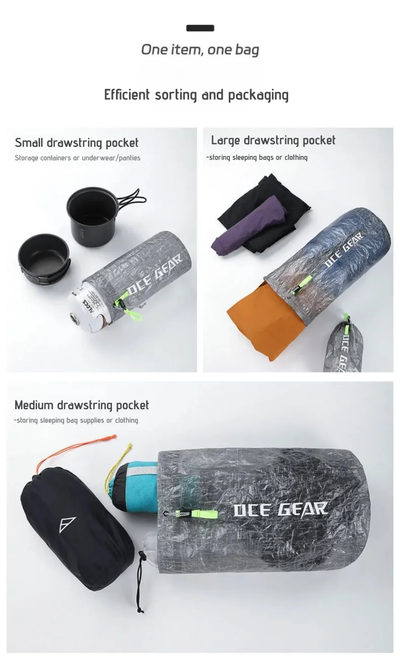 Ultralight Outdoor Storage Bags Waterproof Compression Dry Sack Flat Pouch First Aid Bag Multi Size Travel Camping Organizer