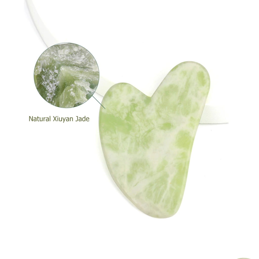 Guasha Massage Natural Stone Jade Scraper Facial Gua Sha SPA  Neck Massager for Face Lifting Wrinkle Remover Beauty Healty Tool