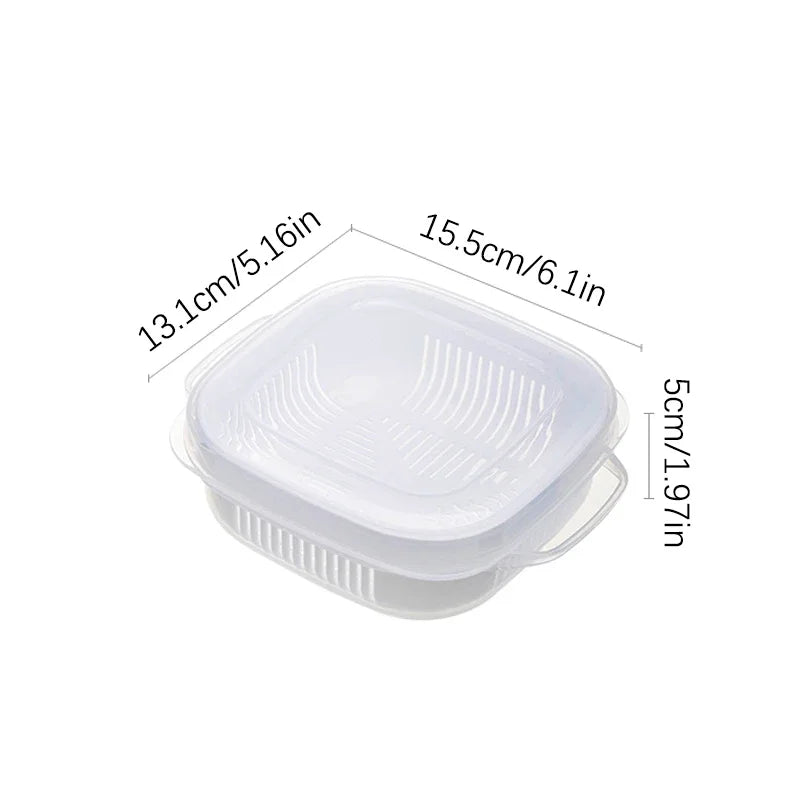 Food Storage Box Rice Fruit Preservation Container Microwave Oven Heating Refrigerator Freezer Storage Packing Kitchen Tool
