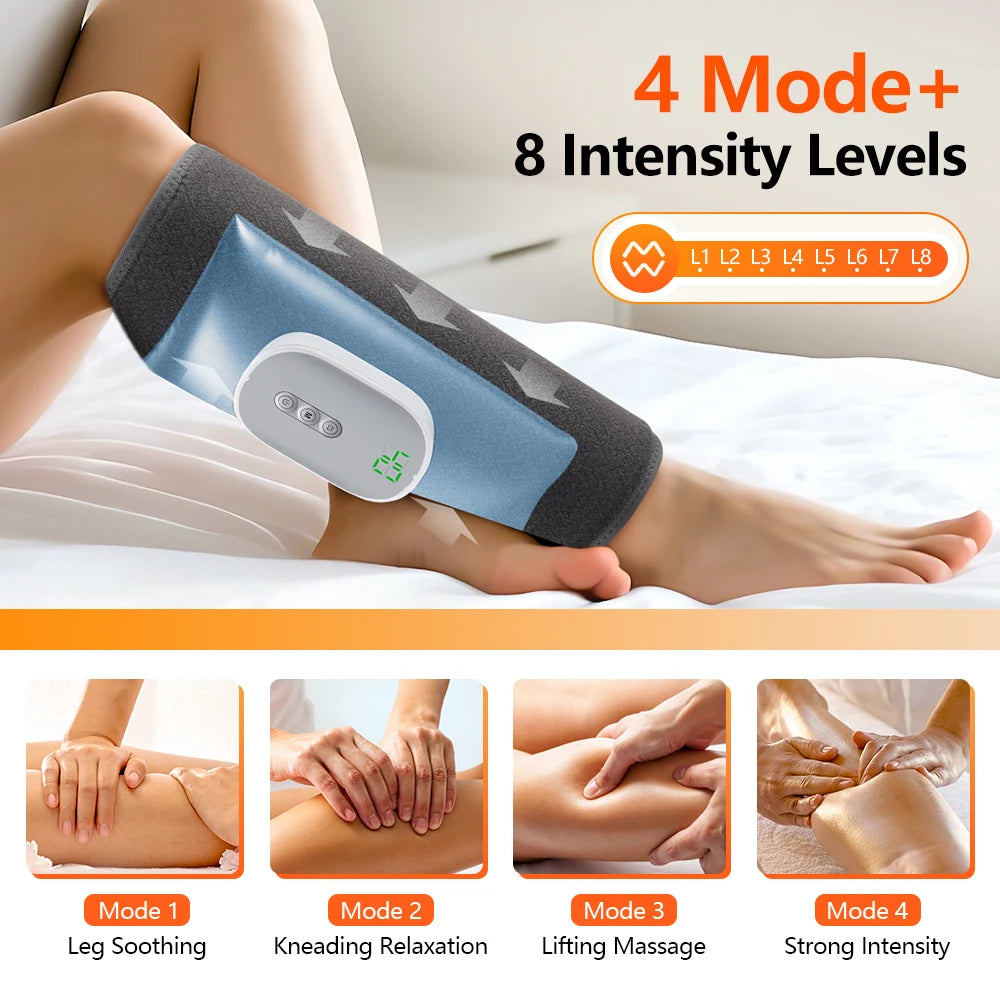 Calf Massager Wireless Leg Massager Electric 4 Modes Airbag Compresstion Calf Muscle Relax Blood Circulation Rechargeable