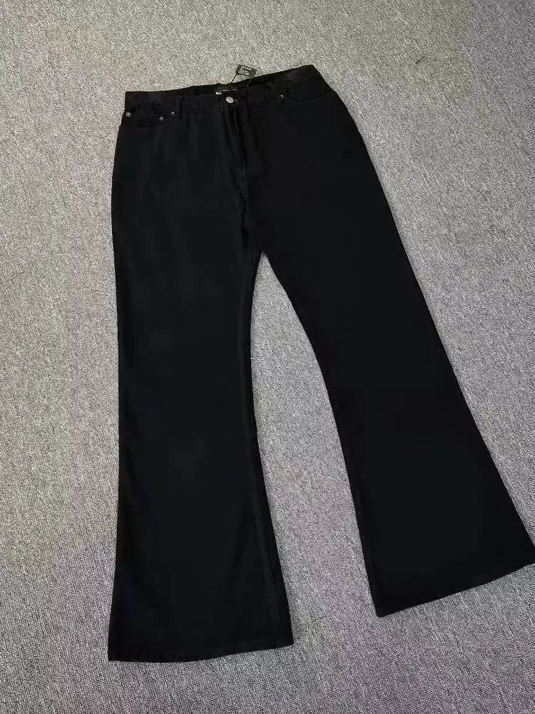 Korean Style Streetwear Slim-Fit Cleanfit Flared Jeans for Men Simple Trendy Vibe Casual Long Pants