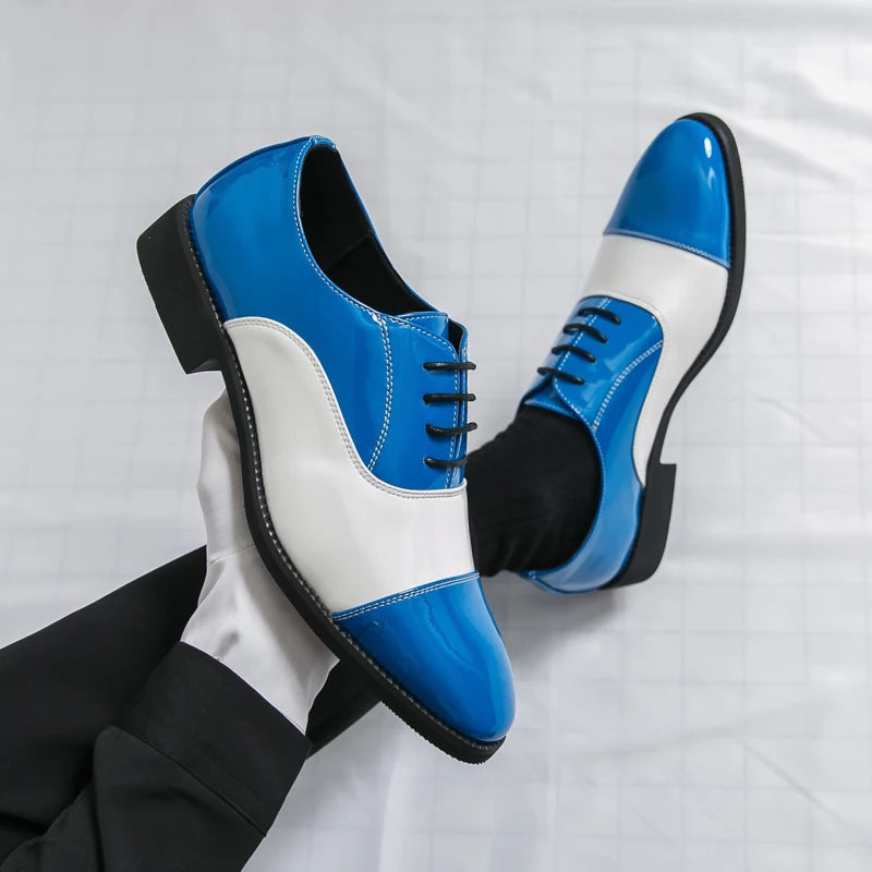 Men Leather Casual Oxford Shoes Retro Comfortable Platform 2026 New British Style Lace-Up Business Shoes Slip-on Outdoor Shoes