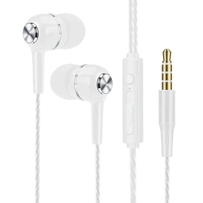Universal 3.5mm Wired Headphones In Ear Headset Wired Earphones with Mic HiFi Stereo Earbuds Sports In-line Control For Phones