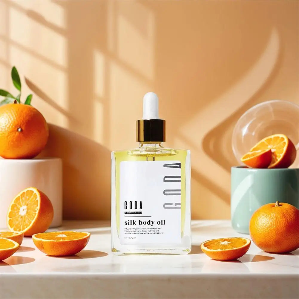 50ml GODA Silk Body Oil & Pheromone Fragrance Body Oil Smooth And Delicate Skin Deeply Nourishing And Moisturizing Long-Lasting