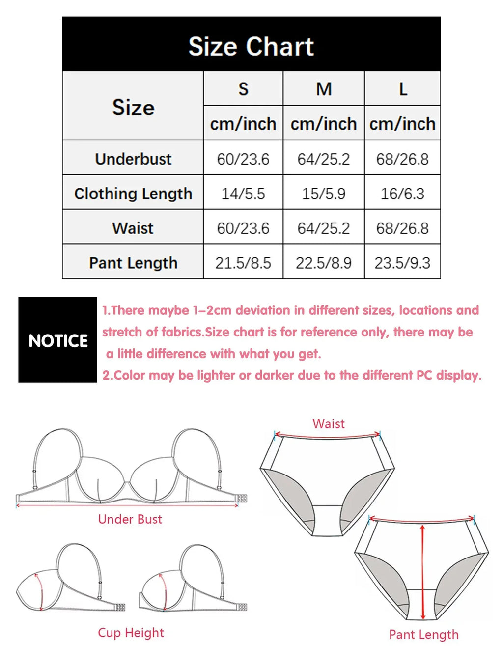 Women's Underwire Bra & Panty Set Solid Color Intimates 3/4 Cup T-Shirt Bra Push Up Underwear Lingerie Set for Women S-L