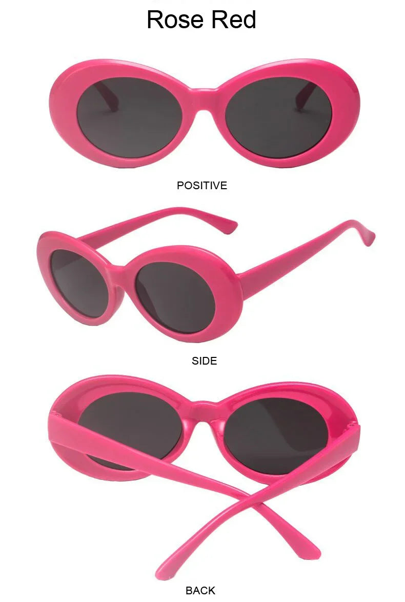 New Retro Oval Sunglasses Man Vintage Fashion Sun Glasses Classic White Black Lentes De Sol Mujer UV400 Gafas De Sol