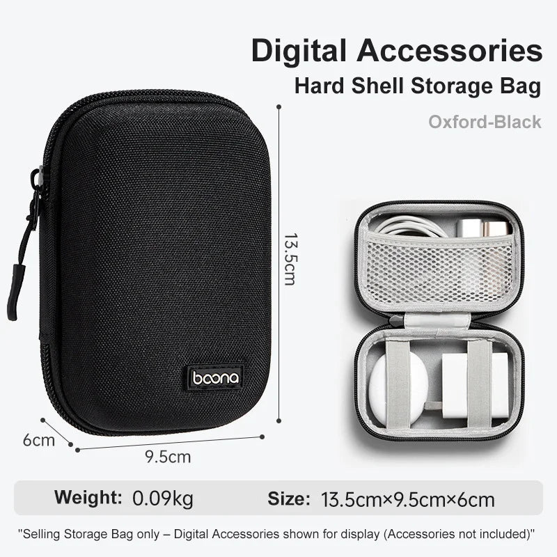 Shockproof Electronics Organizer Case for Power Adapter Cable Storage Bag Bluetooth Earphone Case Travel Small Tech Gadget Pouch