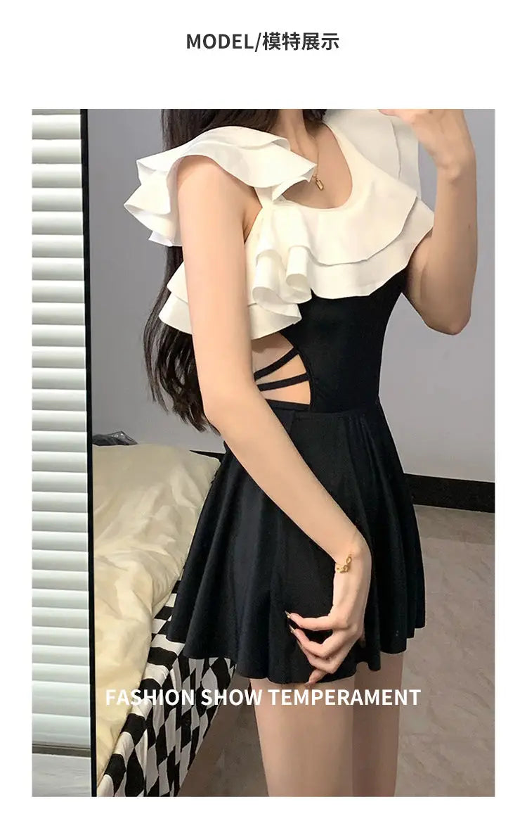Bikini Sets Women Simple Fashion Backless Sexy Sleeveless Casual Vacation Summer Bathing College Girls Korean Style Swimsuit New