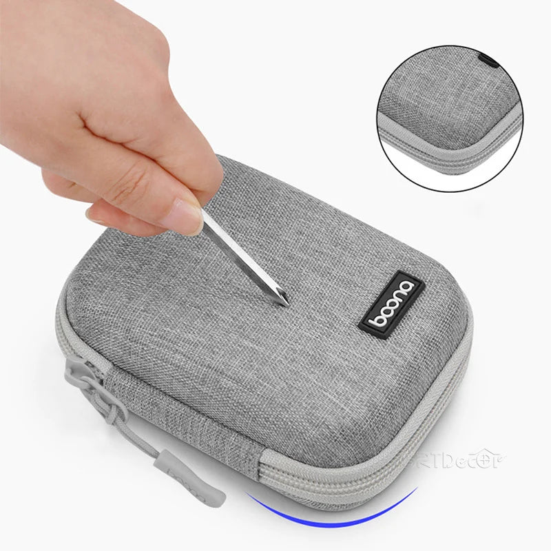 Shockproof Electronics Organizer Case for Power Adapter Cable Storage Bag Bluetooth Earphone Case Travel Small Tech Gadget Pouch