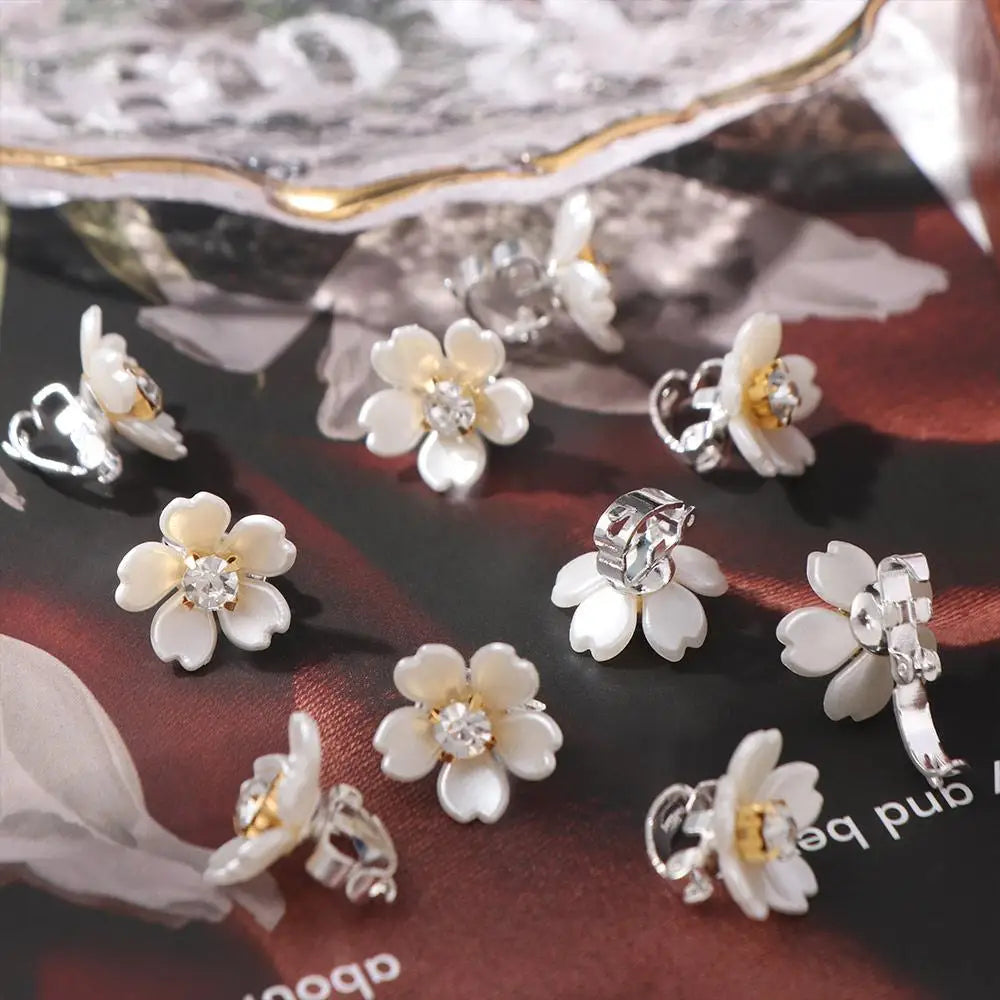 10pcs Dread Locks Flower Decor Hair Ring Hair Braiding Headwear Dreadlocks Beads Dirty Braids Metal Cuff Hair Braid Rings Clips