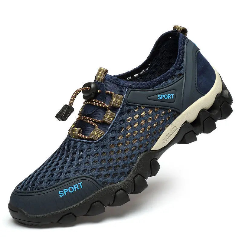 Men's Breathable Running Shoes Summer Sports Casual Mesh Upper Water Entering Climbing Hiking Low Top Slip-On Sandals