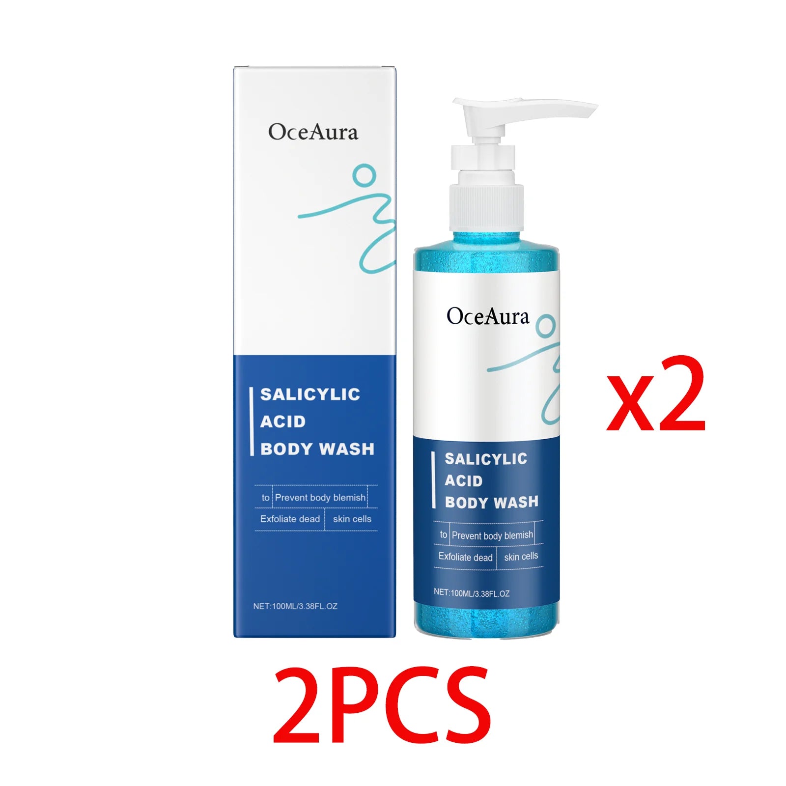 Salicylic Acid Exfoliat Shower Gel Long Moisturizing Smooth Remove Skin Dirt Gentle Foam Body Cleanse Bath Product 100ml Nourish