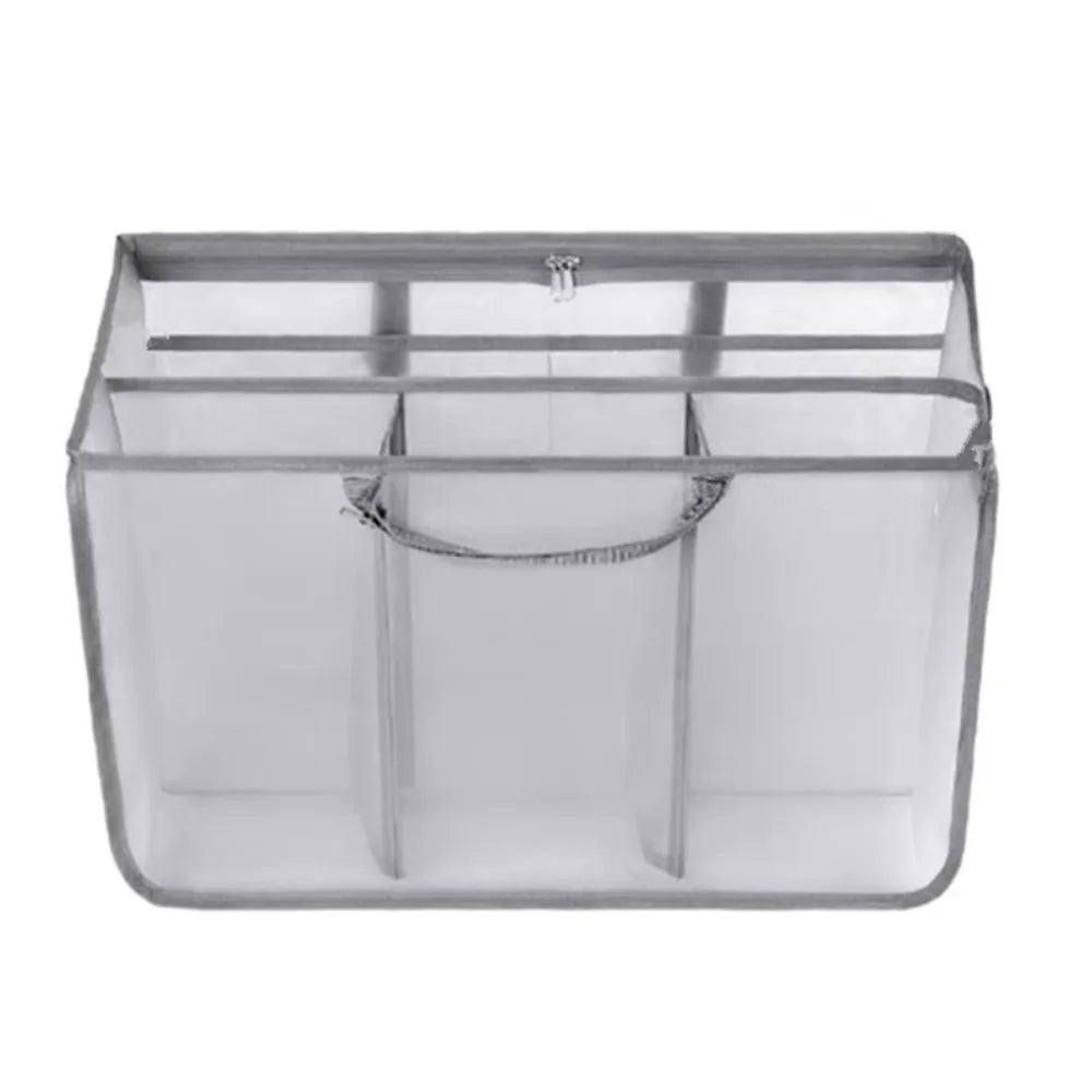 Sandproof Beach Tote Organizer Insert Handle Buckle Transparent Mesh Storage Bag Portable Breathable Insert Divider Pouch