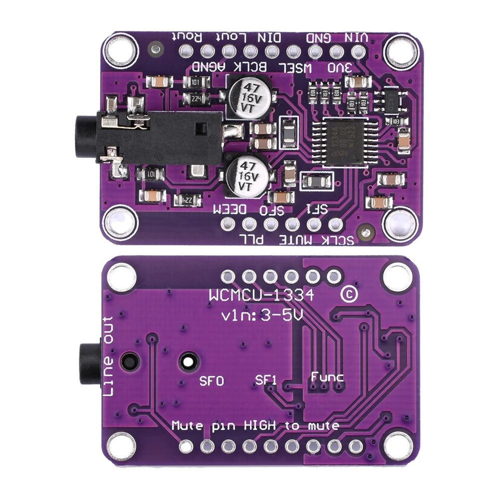 UDA1334A I2S Sound DAC Module 3.3-5V Audio Stereo Decoder Board For Arduino Package Shipping