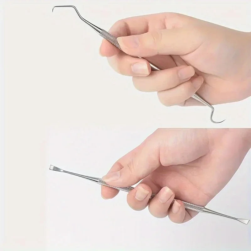 Tooth Cleaning Kit, Including Case,Tongue Scraper,Tweezers, Scrapers, Debris Removers,Toothpick Tools, Featuring Non-Slip Handle