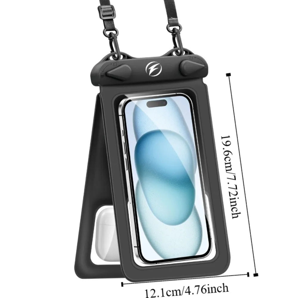 Double Pocket Waterproof Phone Bag Transparent Touch Screen Mobile Phone Waterproof Bag Universal Underwater Dry