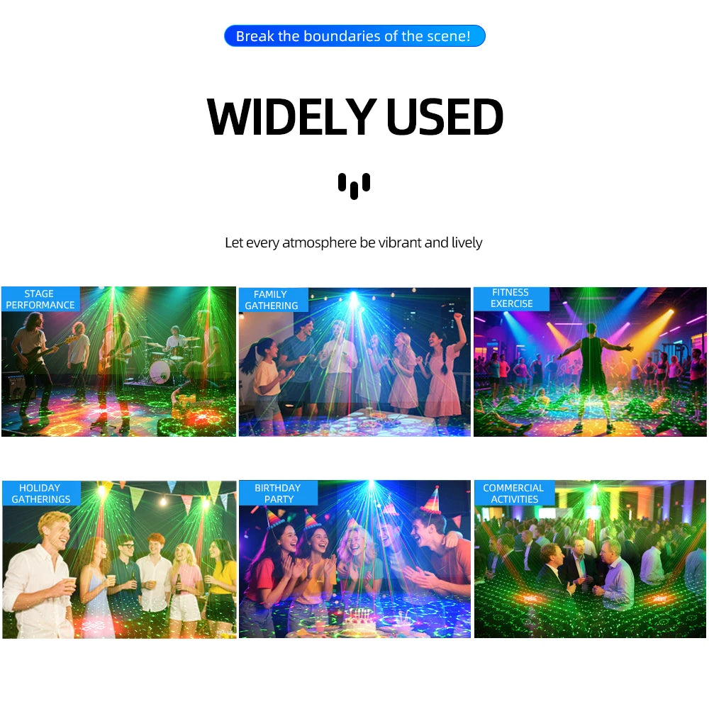 Mini 60  Patterns Projector Party Effect Lights DJ Disco Holiday Christmas Dance Bedroom Decoration Car Lamp Show Gift YR10