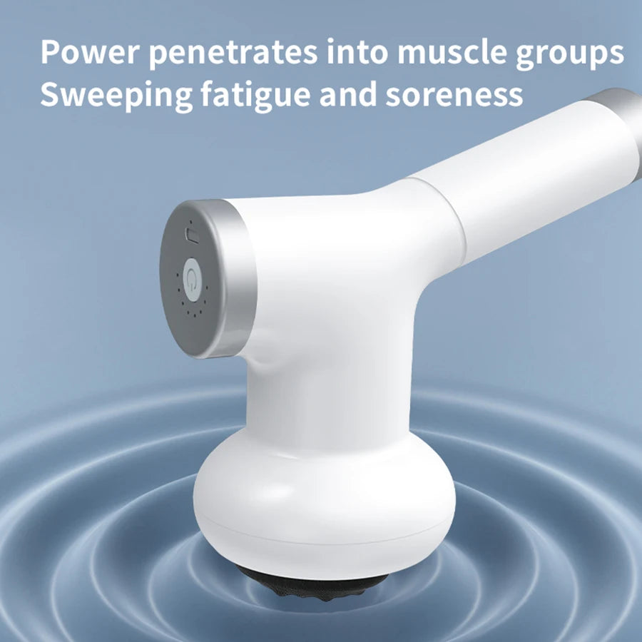 USB body massager, fat pushing device with 8 levels of strength and 5 interchangeable massage heads