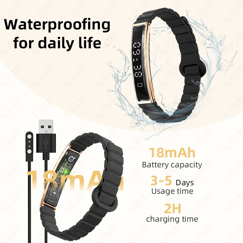 Health Smart Band Fitness Tracker Smartwatch with Heart Rate Blood Oxygen Sleep Monitor Waterproof Pedometer Watch for Women Men