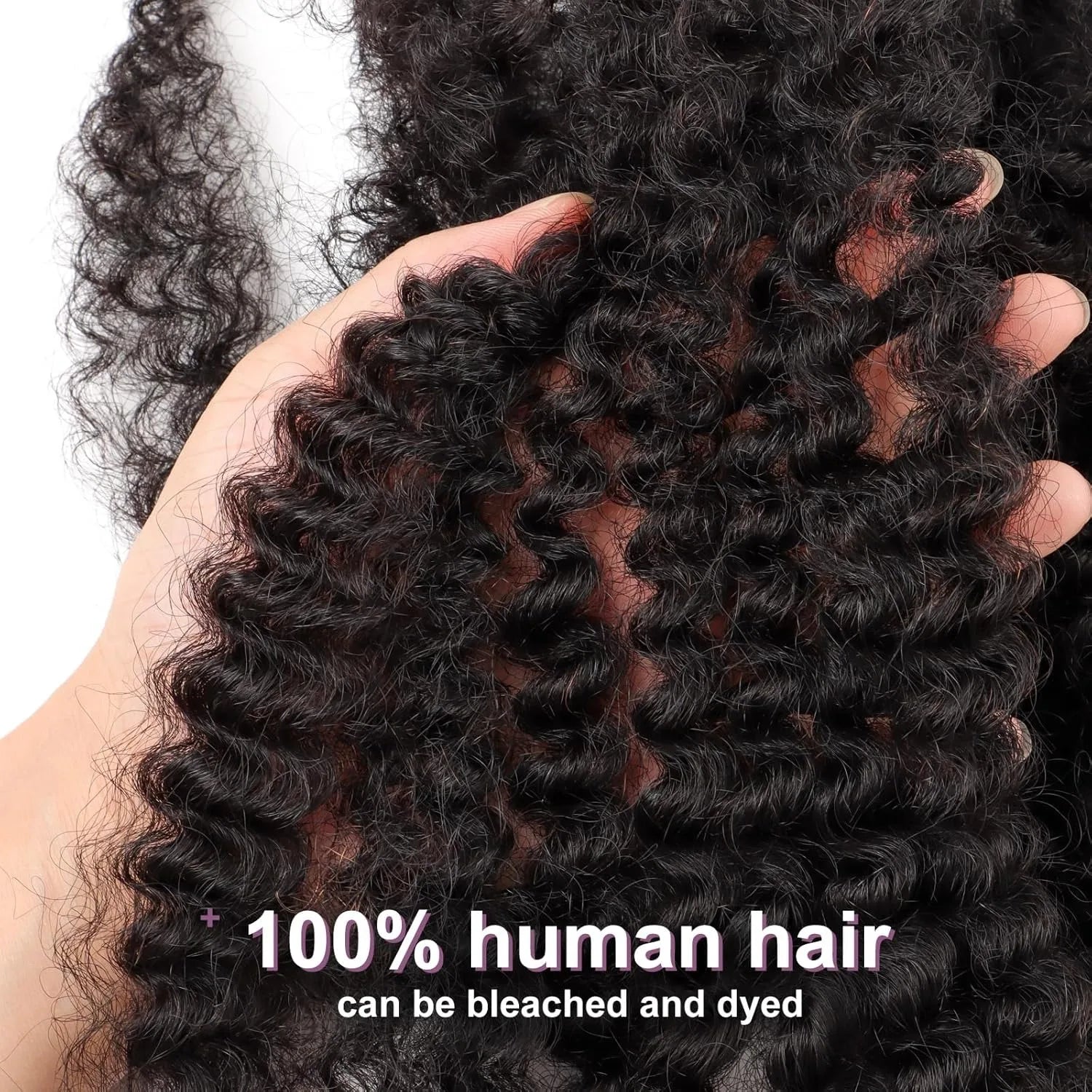 10-16Inch Natural 4C Afro Kinky Curly Bulk Human Hair Extensions No Weft Brazilian Remy Bulk for Locs Braiding Hair