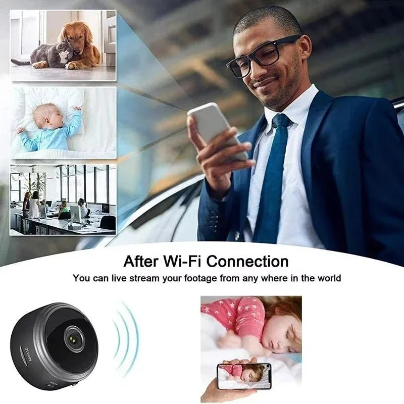1080P WiFi Wireless Mini Security Camera HD Indoor Night Vision Motion Detection Secret Surveillance Home Protection SmartCamera