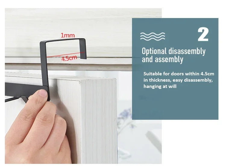 Hooks Over The Door 5 Hooks Home Bathroom Organizer Rack Clothes Coat Hat Towel Hanger Bathroom Kitchen Accessories