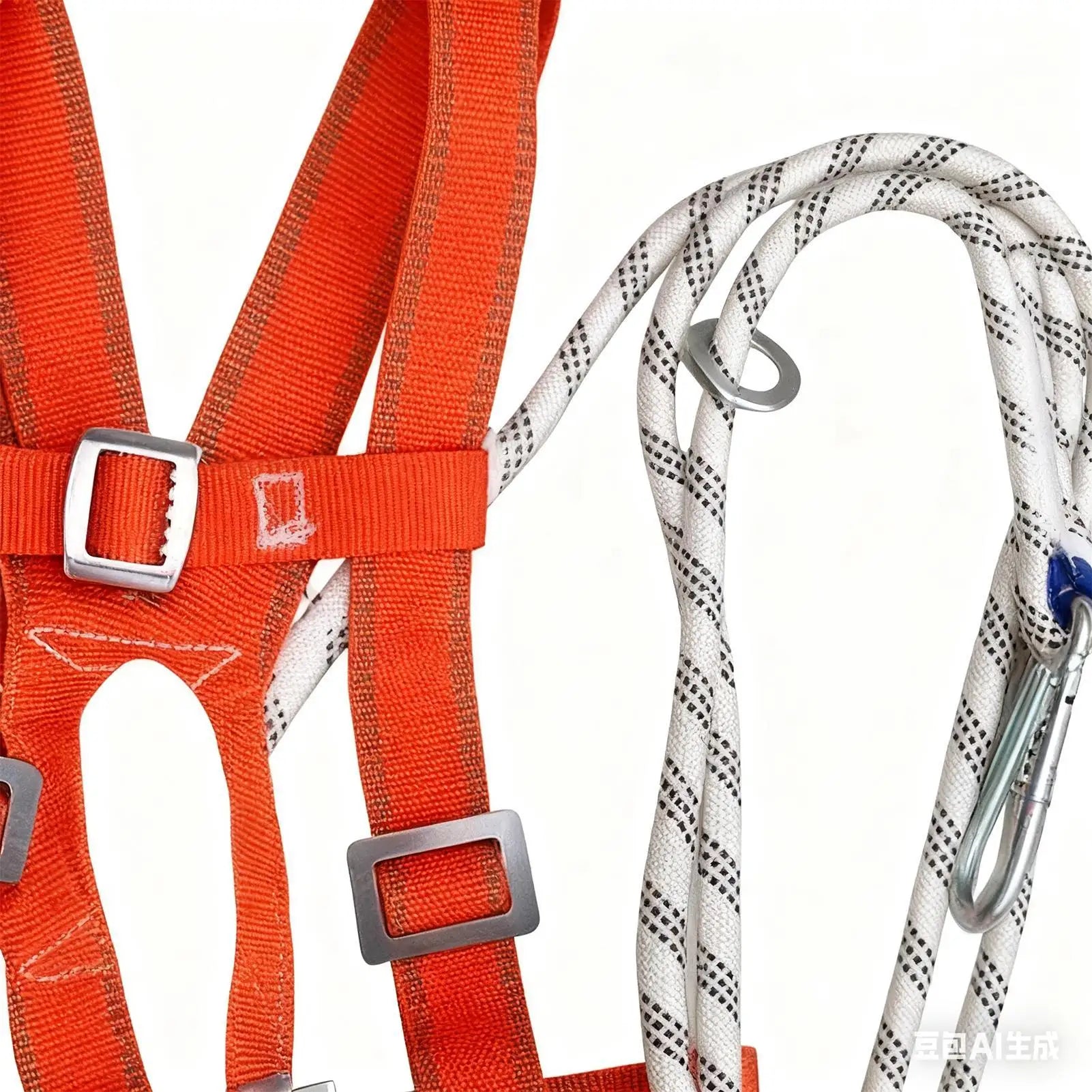 Harness for Construction Shock Absorbing Adjustable Construction Site Body Safety Harness for Men Beginners Professionals Window