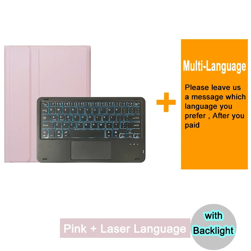 Bluetooth Keyboard Case For Honor Pad V9 GT 11.5 2025 Pad 10 Pro 11.5 inch Tablet Case Russian Arabic Hebrew Spanish Keyboard