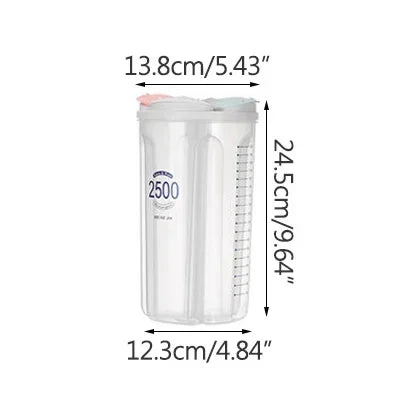 Grain Food Storage Tank and More: Kitchen Storage Box with Moisture-Proof Sealed Cans and Multi Grid Large Capacity Organizers