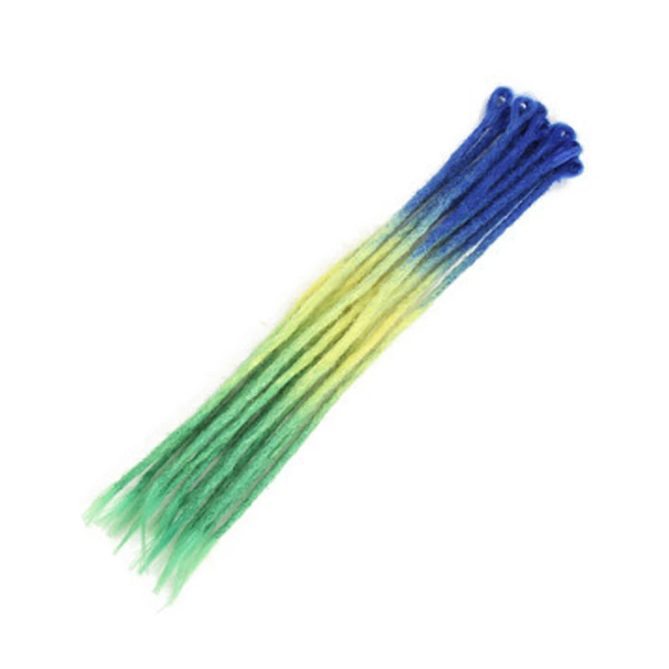 Synthetic Handmade Dreadlocks Hair Extensions Natural Braiding Hair For Black Women Crochet Hair Ombre Colored Crochet Braids
