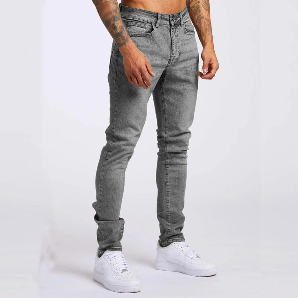 2025 new men's slim fit classic slim fit jeans casual street style casual men's slim fit jeans men's slim fit pencil jeans