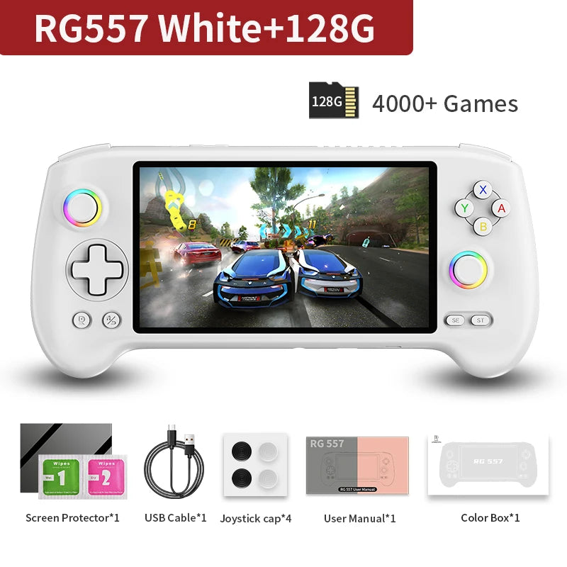ANBERNIC RG557 Handheld Game Console 5.48" AMOLED Screen Dimensity 8300 Android Retro Video Player Supports FOTA WIFI Streaming